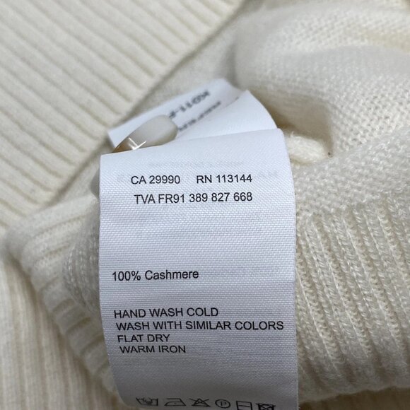 Majestic Filatures Women’s 100% Cashmere Gilet Cardigan Size S Ivory Milk - Picture 2 of 11